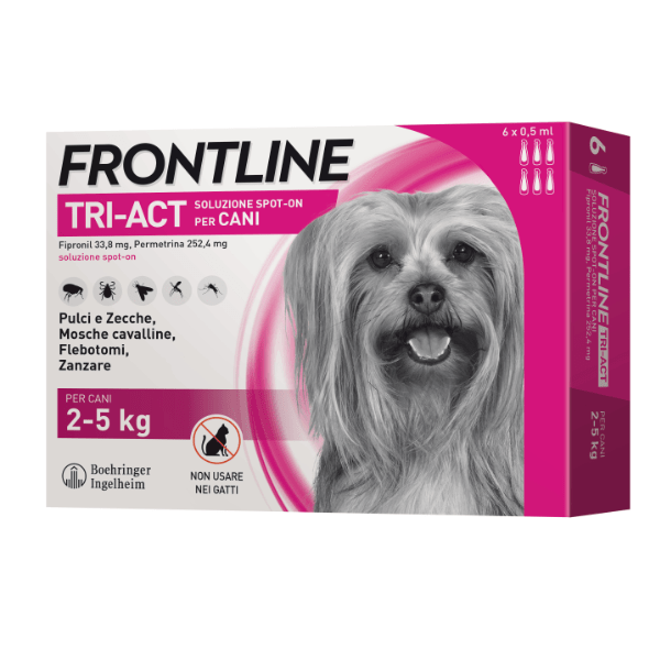 Frontline Tri-Act Spot-On 6 Pipette - 6 Pipette | Cane XS (2 - 5 Kg)